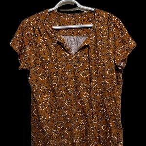 Denver Hayes Mustard Floral Blouse